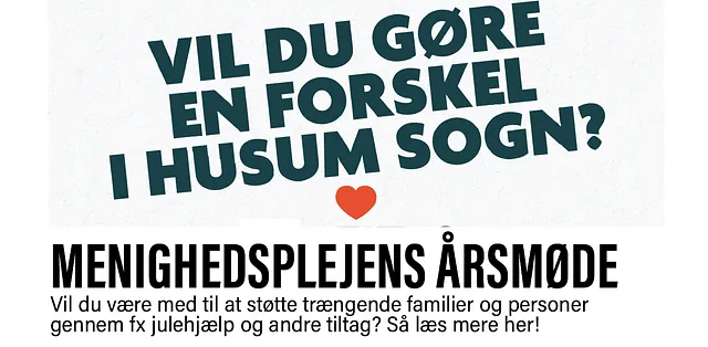 Årsmøde for menighedsplejen i Husum Kirke