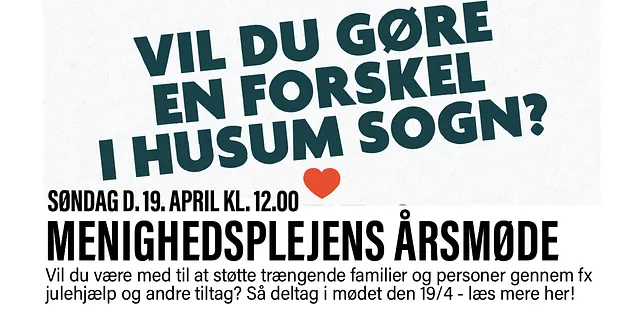 Årsmøde for menighedsplejen i Husum Kirke