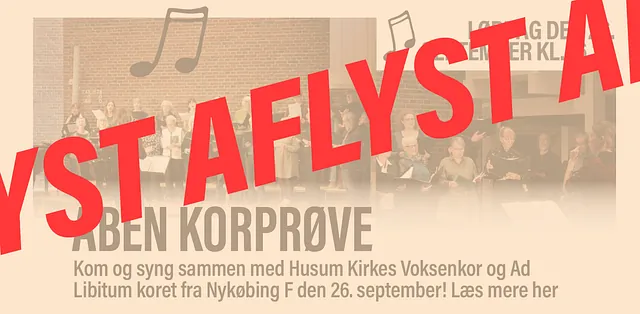 Billede af korprøve for voksne med link til mere information - AFLYST