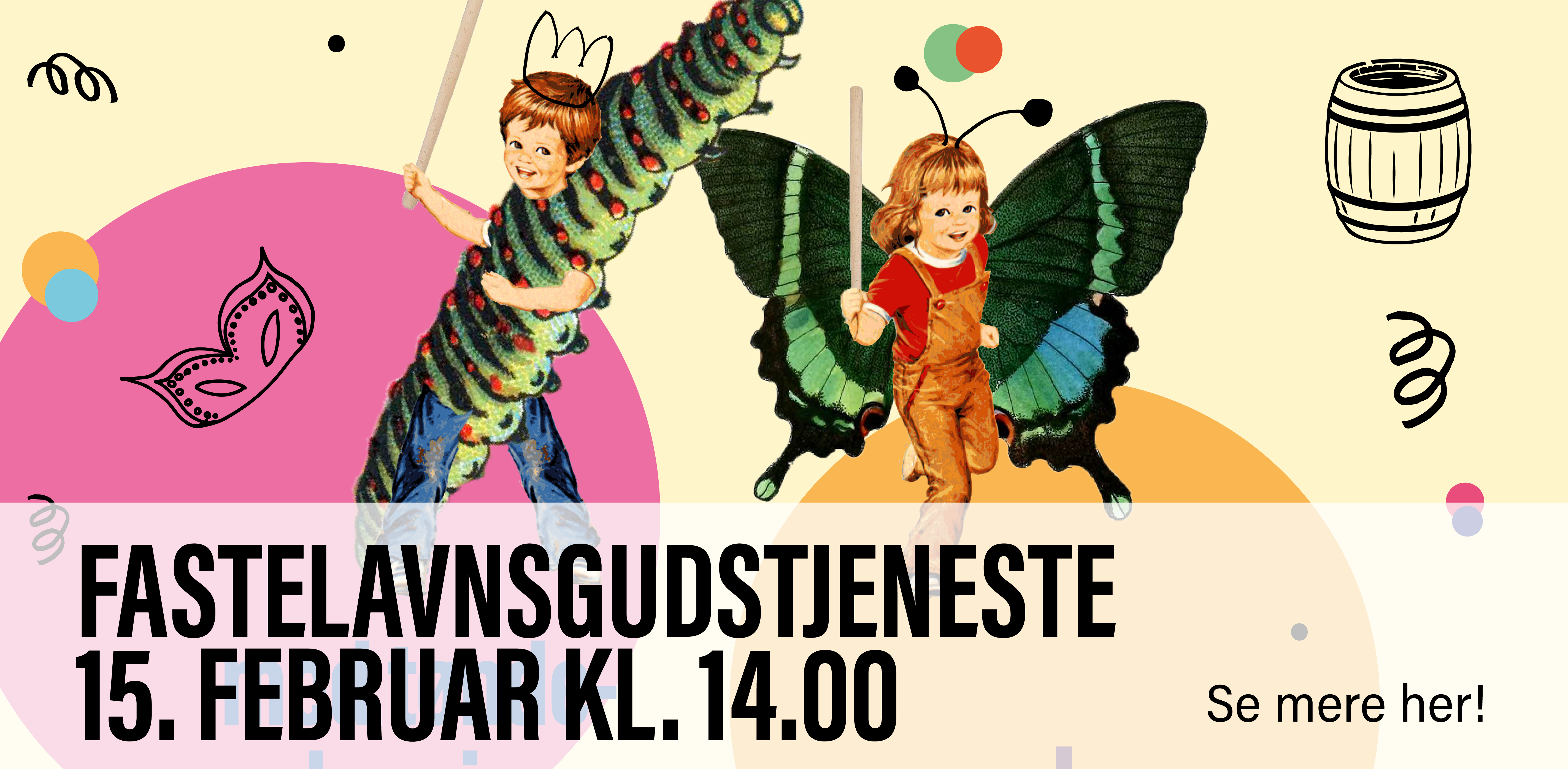 Fastelavn i Husum kirke, billede med link til information