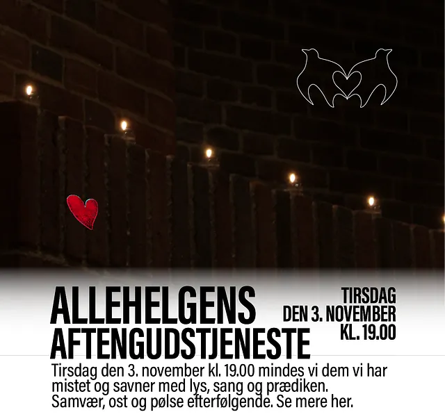 Billede af allehelgens gudstjeneste med link til info