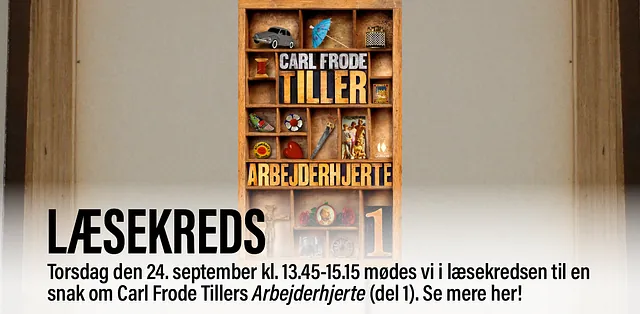 Billede med bogen for septembers læsekreds den 24. september kl. 13.45