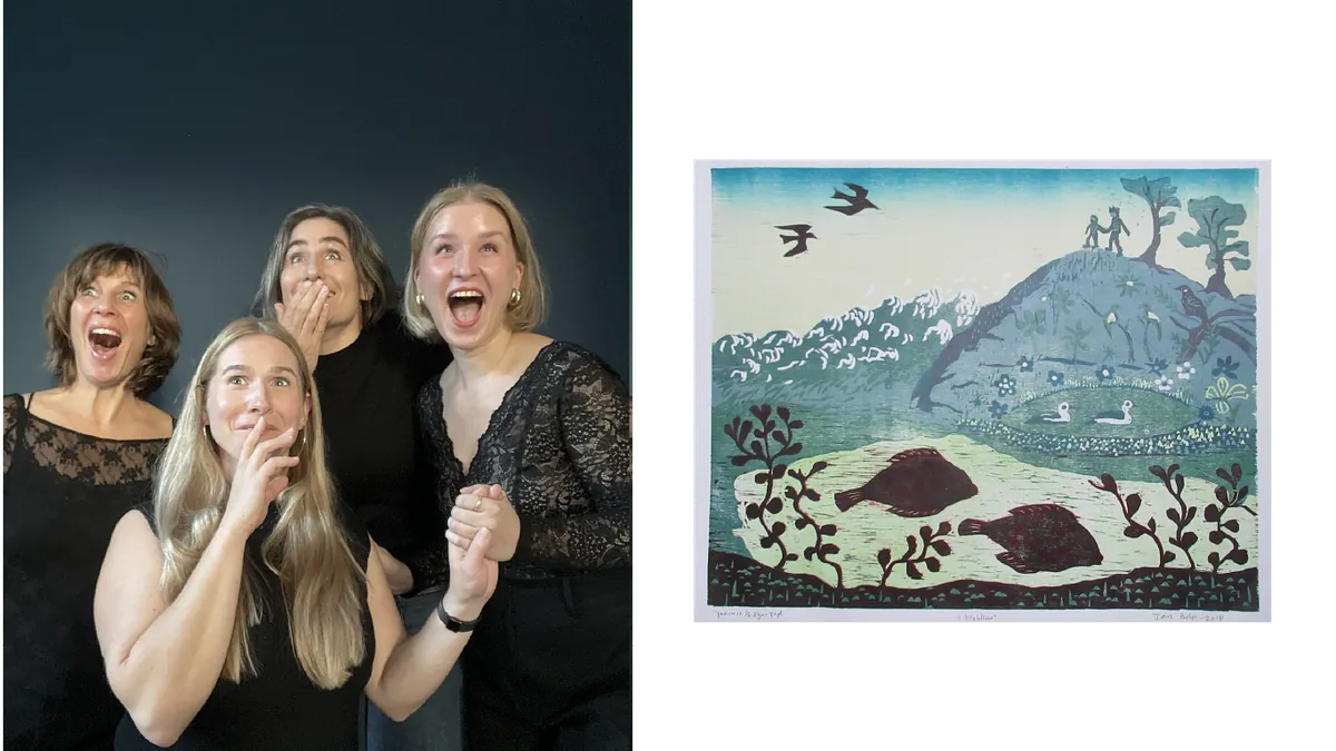 A-capella gruppen FIRE og værk af Jens Bohr