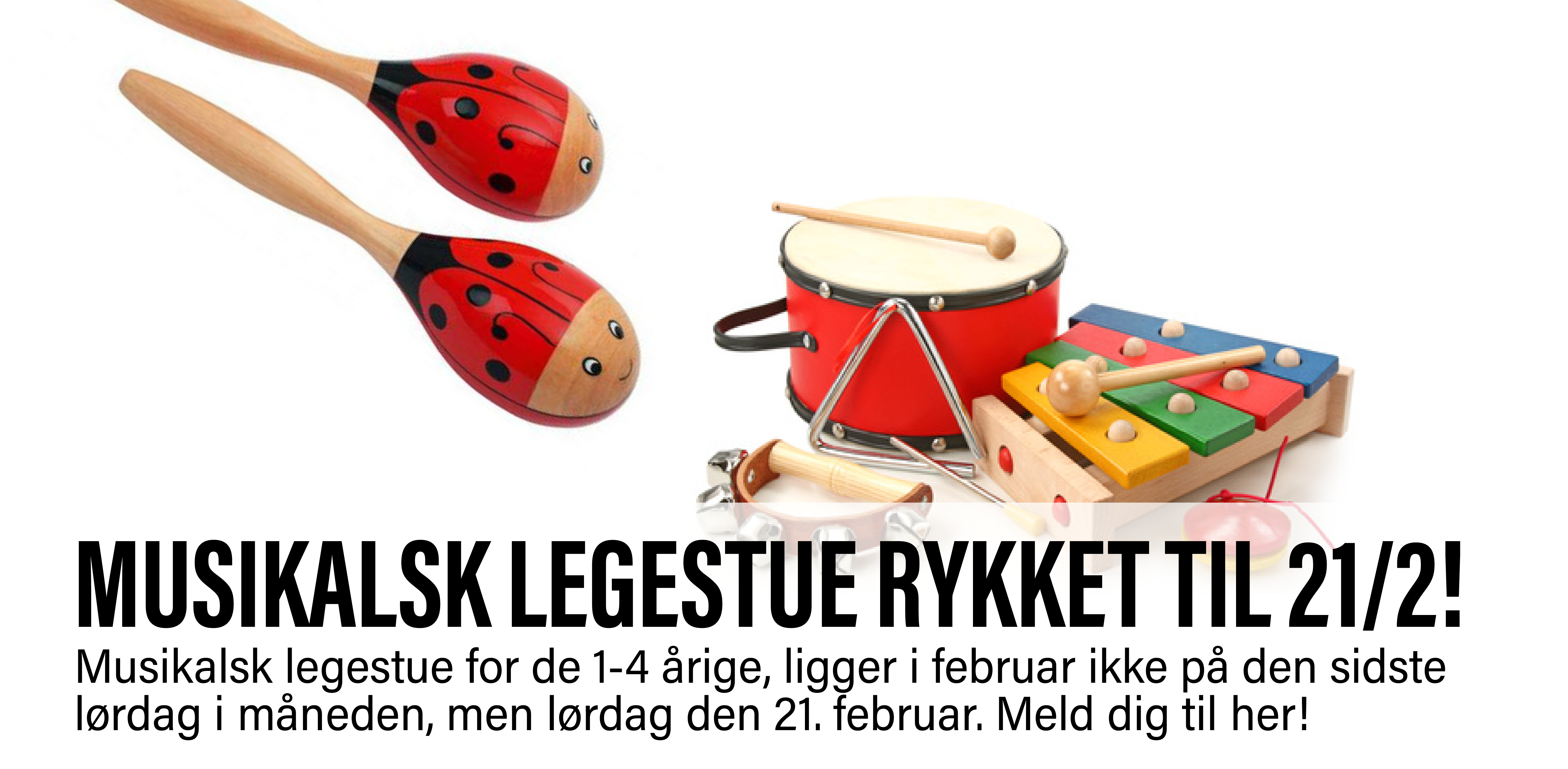 Musikalsk legestue i Husum Kirke, link til information og tilmelding