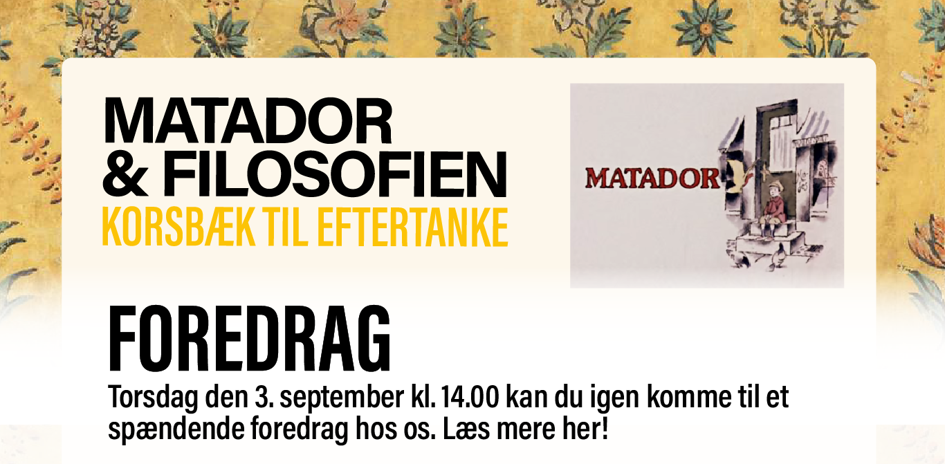 Billede med efterårets foredrag, med link til Husum Kirkes foredragsside